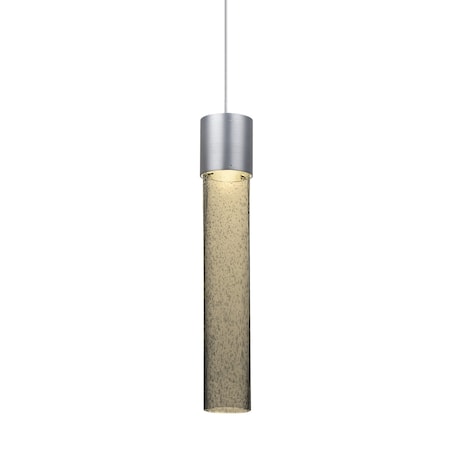 Besa Lighting Wanda 12 Cord Pendant, Latte Bubble, Satin Nickel Finish, 1x3W LED 1XT-WAND12LT-LED-SN